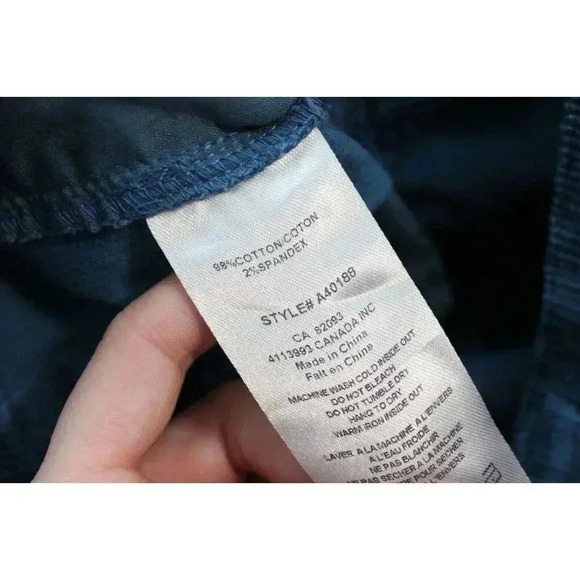 NWT Alison Sheri Corduroy Pants XS Pleated Straight Leg Academia Preppy Blue - Picture 12 of 12